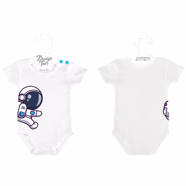 Astronaut White Boogie Tee's Huggie Toons - Image 3
