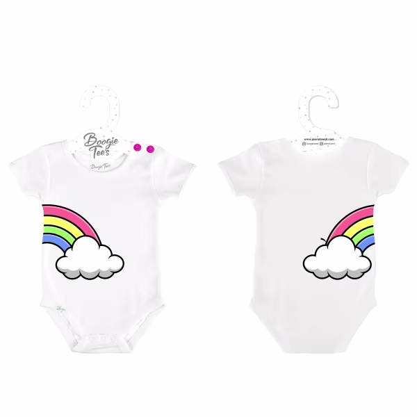 Rainbow White Boogie Tee's Huggie Toons - Image 3