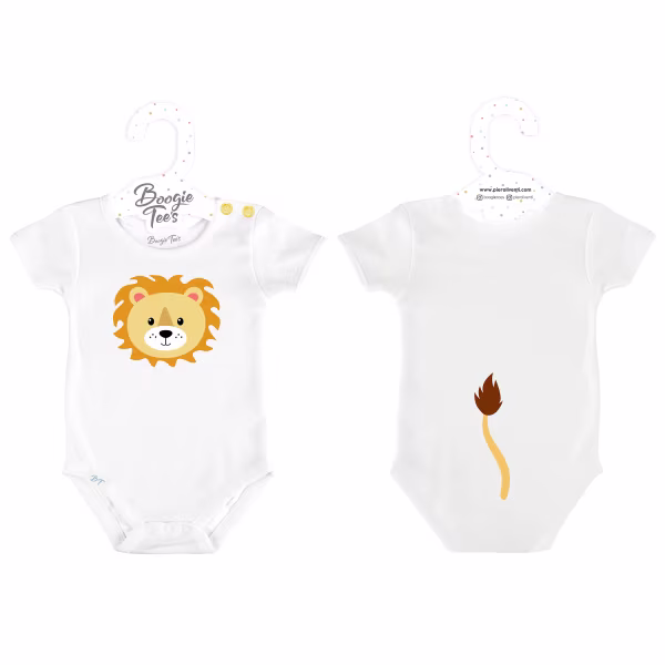 Baby Lion White Boogie Tee's Funny Tails - Image 3