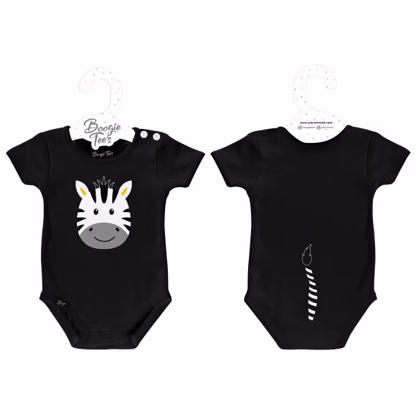 Zebra Black Boogie Tee's Funny Tails - Image 3