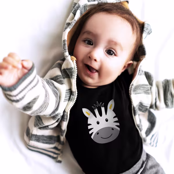 Zebra Black Boogie Tee's Funny Tails - Image 2