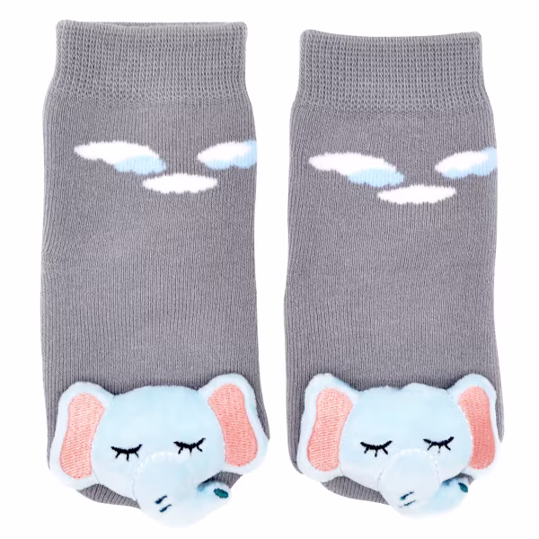 Sleepy Elephant Boogie Toes Rattle Socks - Image 2