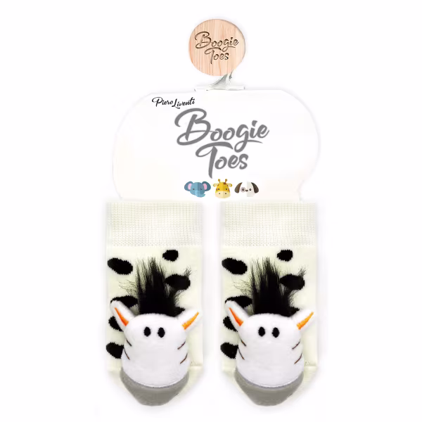 Zebra Boogie Toes Rattle Socks - Image 5