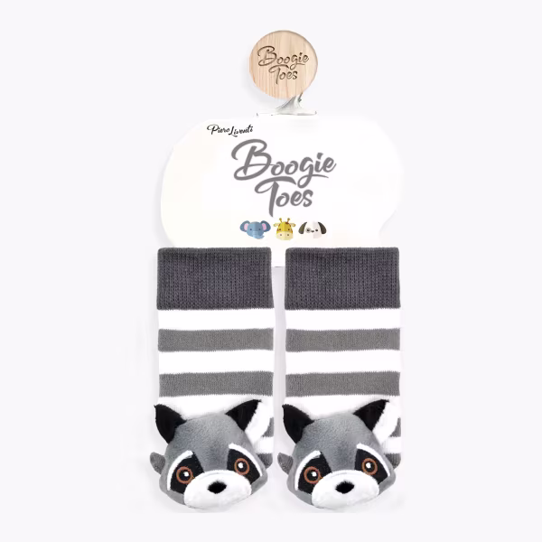 Clever Raccoon Boogie Toes Rattle Socks - Image 3