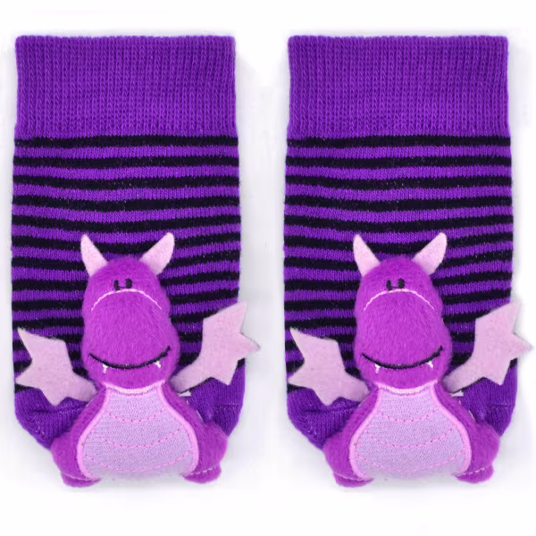 Purple Dragon Boogie Toes Rattle Socks - Image 2