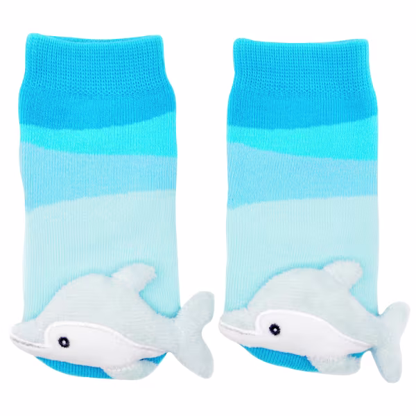 Baby Dolphin Boogie Toes Rattle Socks - Image 2