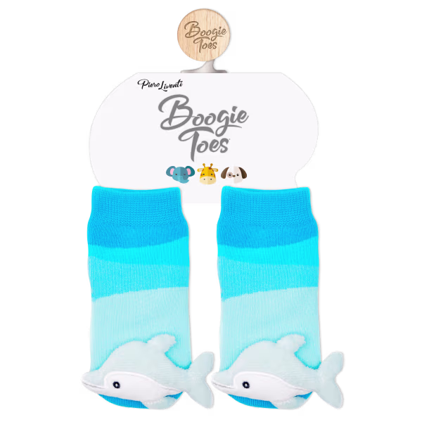 Baby Dolphin Boogie Toes Rattle Socks - Image 3