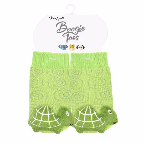 Green Turtle CLASSIC Boogie Toes Rattle Socks - Image 2