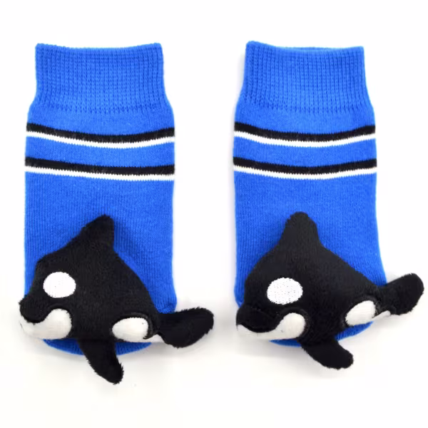 Baby Orca Whale Boogie Toes Rattle Socks - Image 2
