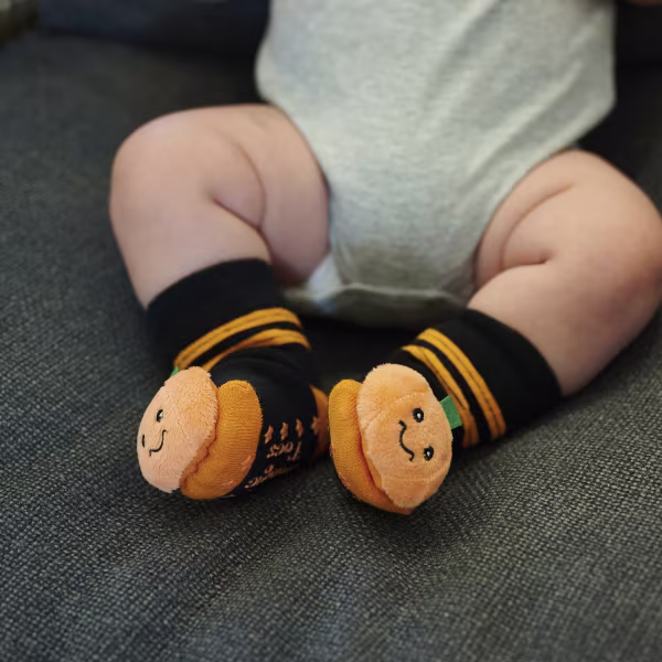 Pumpkin Halloween Boogie Toes Rattle Socks - Image 4