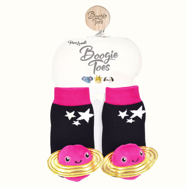 Pink Planet Boogie Toes Rattle Socks - Image 3