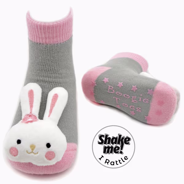 Pink Bunny - Boogie Toes Rattle Socks