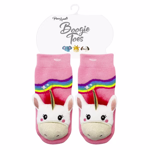 Pink Unicorn, Boogie Toes Rattle Socks - Image 3