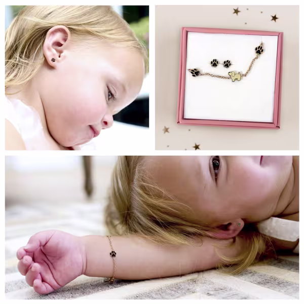 Love Dog Boogie Charms Children Bracelet & Earrings Set - Image 2