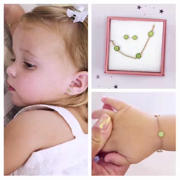 Lemon Boogie Charms Children Bracelet & Earrings Set - Image 2