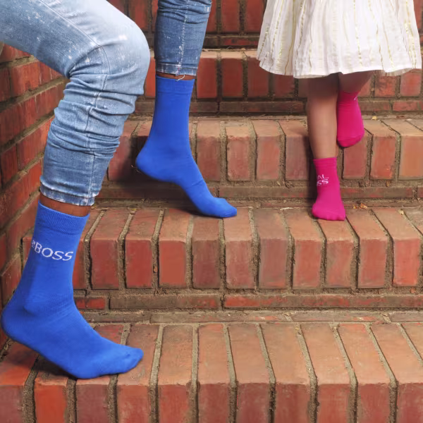 2 pair Sidekicks Boss / Real Boss, Daddy and Me Socks Set - Image 3