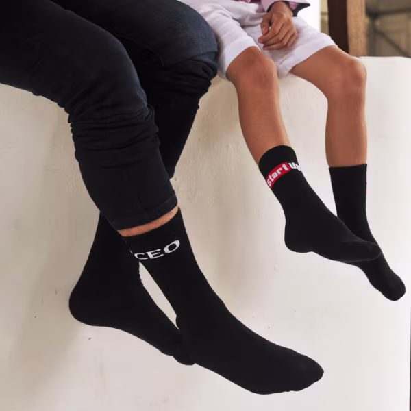 2 pair Sidekicks, CEO Startup, Daddy and Me Socks Set - Image 2
