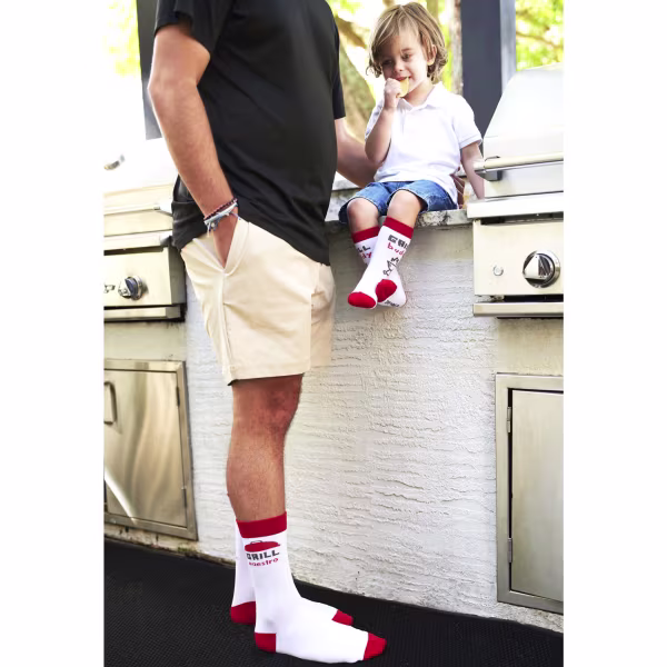 2 pair Sidekicks Grill Maestro BBQ, Daddy & Me Socks Set - Image 2