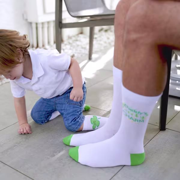 2 pair Sidekicks Lucky Charm, Daddy & Me Socks Set - Image 3