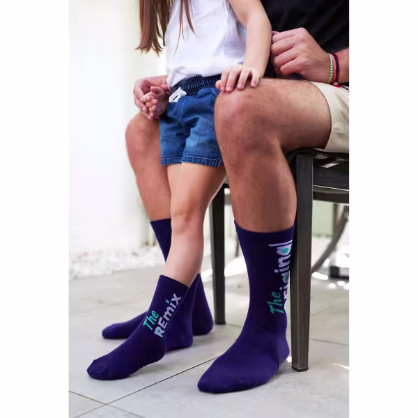 2-pair Sidekicks Original Remix - Daddy & Me Socks Set - Image 4