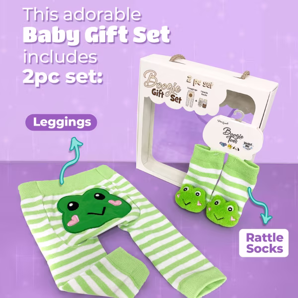 Pink Pig, 2-Pc Boogie Toes & Tight Baby Gift Set (6-18m) - Image 5