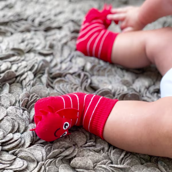 Red Crab, 2-Pc Boogie Toes & Tight Baby Gift Set (6-18m) - Image 2