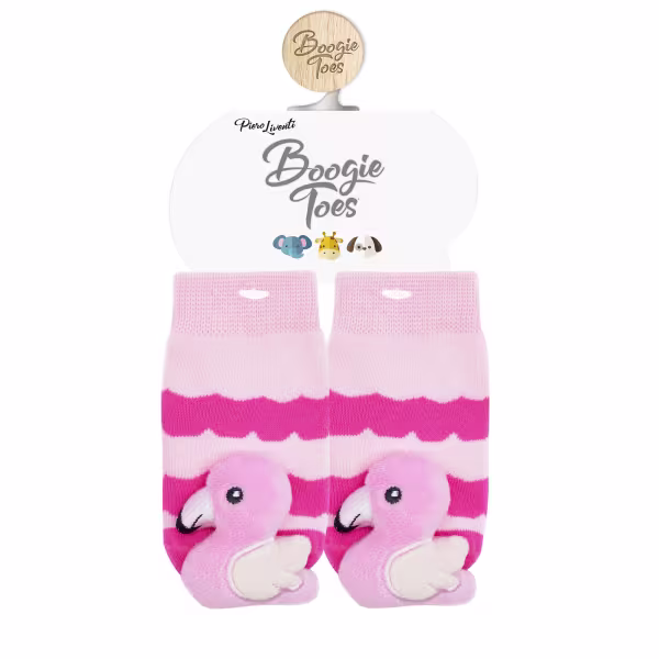 Pink Flamingo, 2-Pc Boogie Toes & Tight Baby Gift Set (6-18m) - Image 4