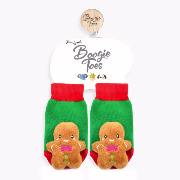 Xmas/Gingerbread, 2-Pc Boogie Toes & Tight Baby Gift Set (6-18m) - Image 4