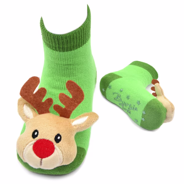 Reindeer, 2-Pc Boogie Toes & Tight Baby Gift Set (6-18m) - Image 2