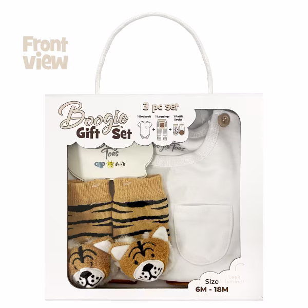 Tiger, 3-Pc Boogie Toes, Tight & Tee Baby Premium Gift Set - Image 5
