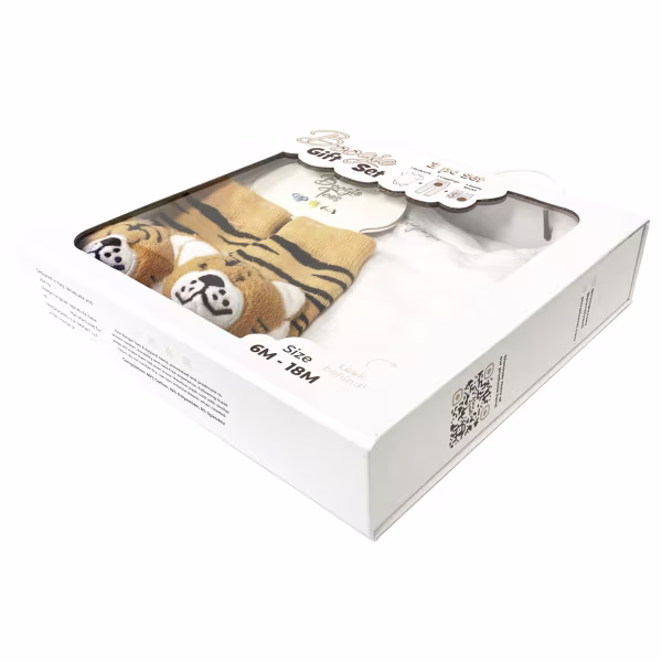 Tiger, 3-Pc Boogie Toes, Tight & Tee Baby Premium Gift Set - Image 3