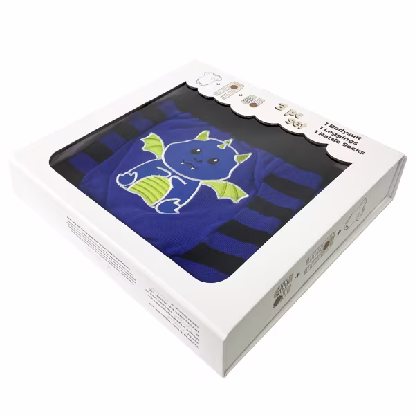 Blue Dragon, 3-Pc Boogie Toes, Tight & Tee Baby Premium Gift Set - Image 8