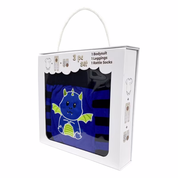 Blue Dragon, 3-Pc Boogie Toes, Tight & Tee Baby Premium Gift Set - Image 4