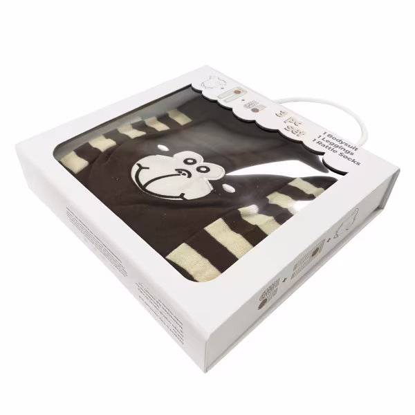 Monkey Boy, 3-Pc Boogie Toes, Tight & Tee Baby Premium Gift Set - Image 6