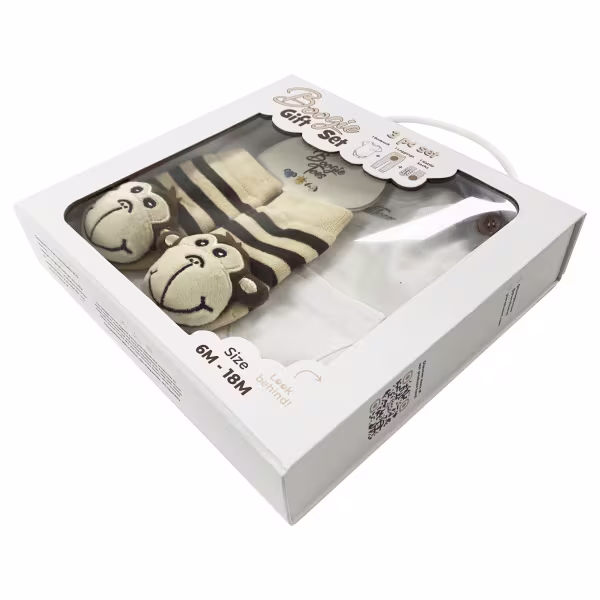 Monkey Boy, 3-Pc Boogie Toes, Tight & Tee Baby Premium Gift Set - Image 5