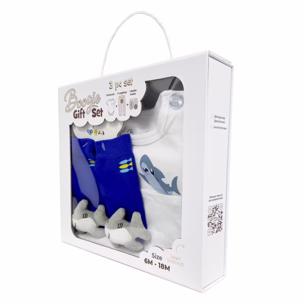 Shark, 3-Pc Boogie Toes, Tight & Tee Baby Premium Gift Set - Image 3