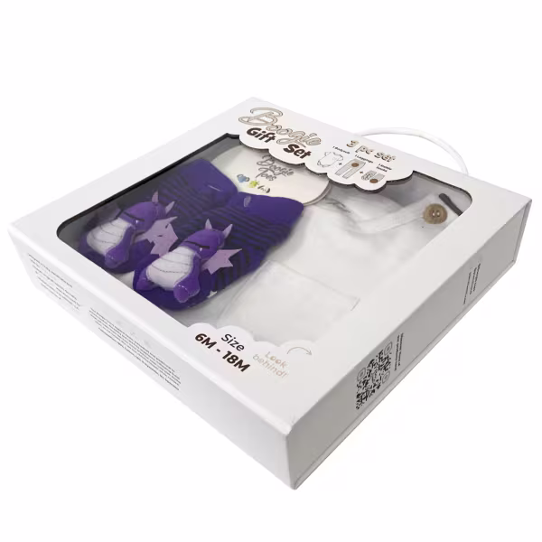 Purple Dragon, 3-Pc Boogie Toes, Tight & Tee Baby Premium Gift Set - Image 5