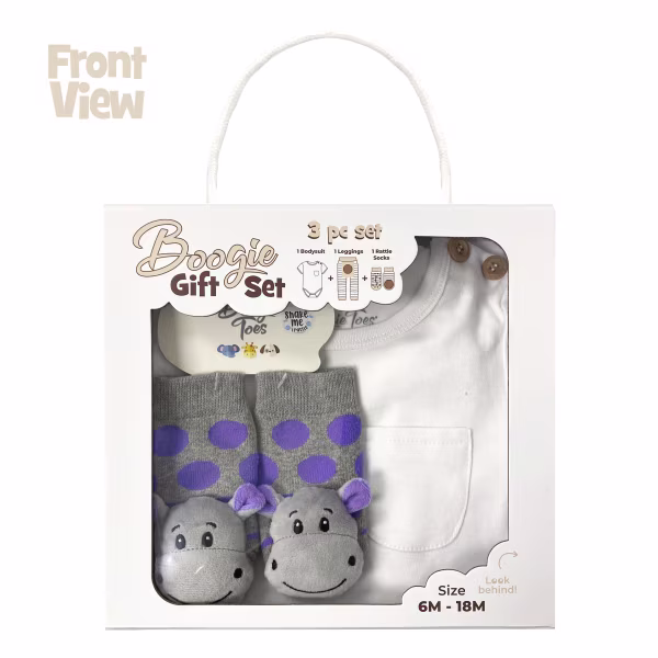 Happy Hippo, 3-Pc Boogie Toes, Tight & Tee Baby Premium Gift Set - Image 7