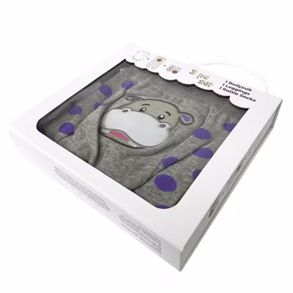 Happy Hippo, 3-Pc Boogie Toes, Tight & Tee Baby Premium Gift Set - Image 6