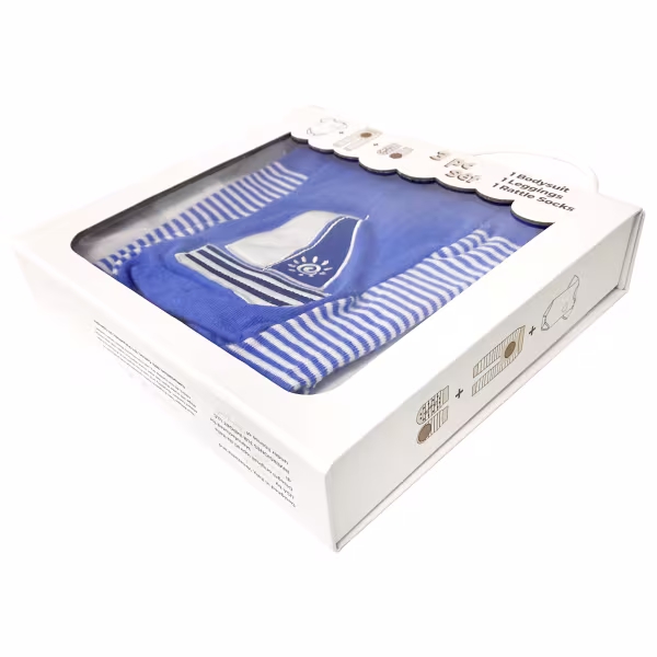 Sailboat, 3-Pc Boogie Toes, Tight & Tee Baby Premium Gift Set - Image 4