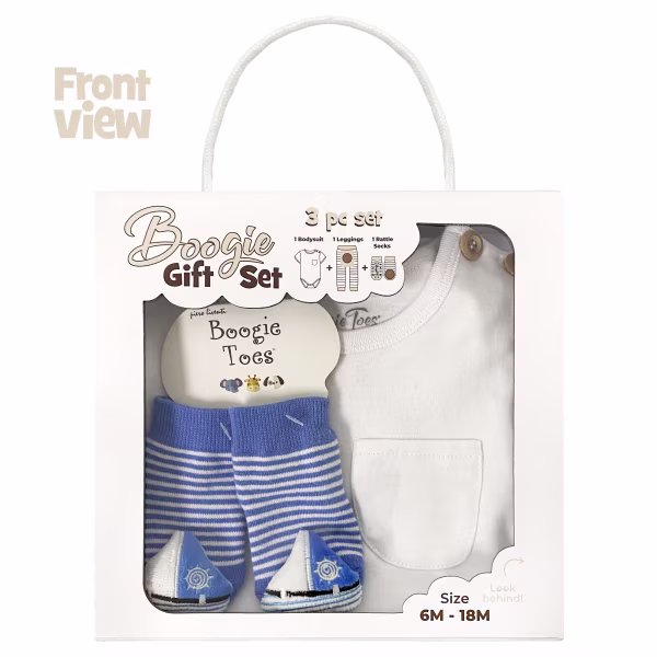 Sailboat, 3-Pc Boogie Toes, Tight & Tee Baby Premium Gift Set - Image 5
