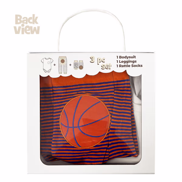 Basketball, 3-Pc Boogie Toes, Tight & Tee Baby Premium Gift Set - Image 6