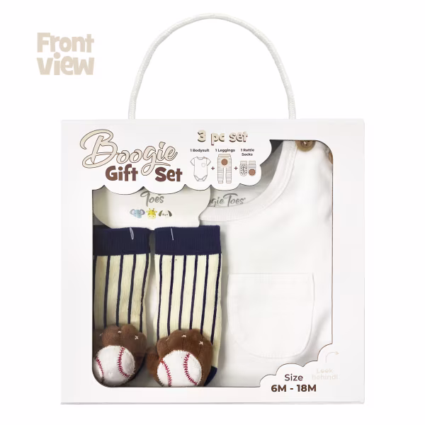Baseball Mitt, 3-Pc Boogie Toes, Tight & Tee Baby Premium Gift Set - Image 7