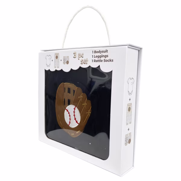 Baseball Mitt, 3-Pc Boogie Toes, Tight & Tee Baby Premium Gift Set - Image 4