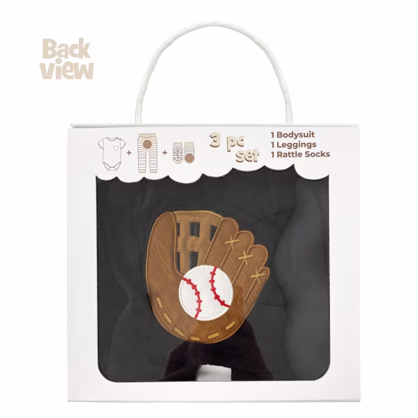 Baseball Mitt, 3-Pc Boogie Toes, Tight & Tee Baby Premium Gift Set - Image 8