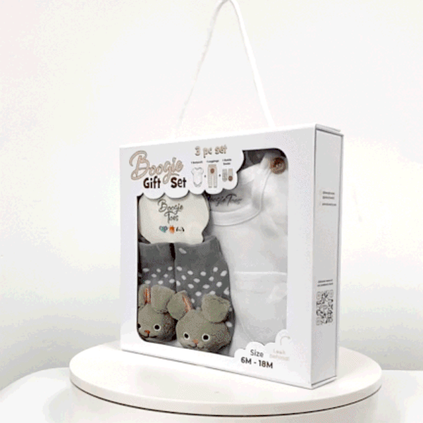 Space Bunny, 3-Pc Boogie Toes, Tight & Tee Baby Premium Gift Set - Image 2