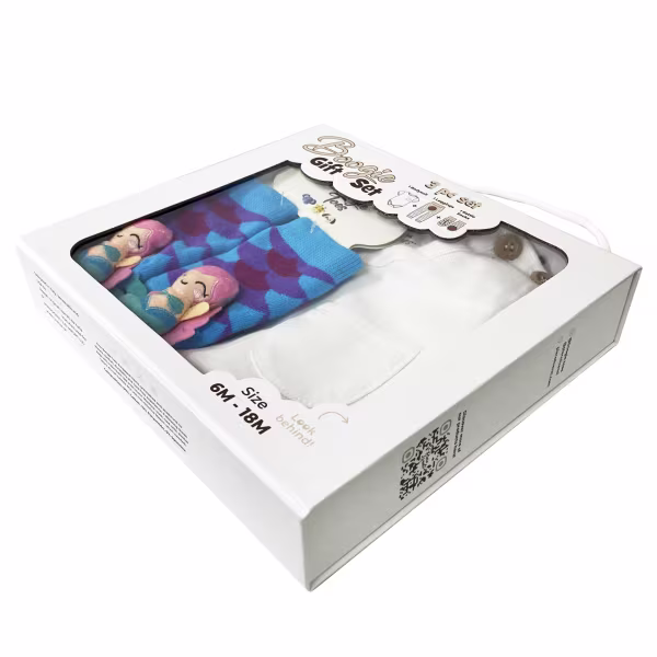 Rainbow Mermaid, 3-Pc Boogie Toes, Tight & Tee Baby Premium Gift Set - Image 5