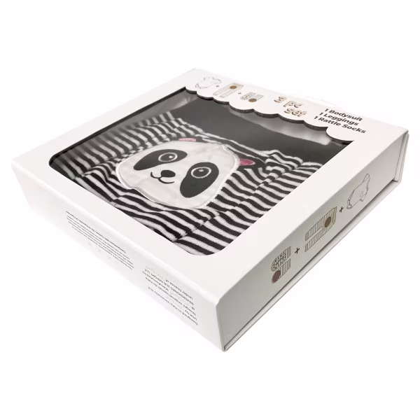 Panda & Huggie, 3-Pc Boogie Toes, Tight & Tee Baby Premium Gift Set - Image 6