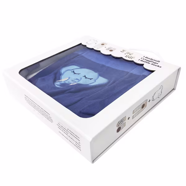 Sleepy Elephant, 3-Pc Boogie Toes, Tight & Tee Baby Premium Gift Set - Image 6