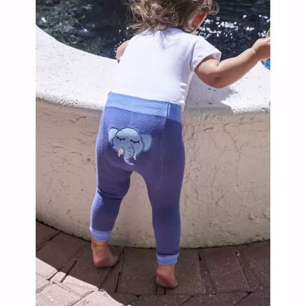 Sleepy Elephant - Boogie Tights Baby Leggings - Image 4